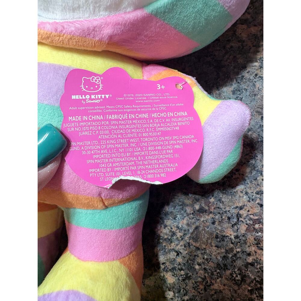 Hello Kitty Pastel Striped Cat Costume Plush - Picture 9 of 16